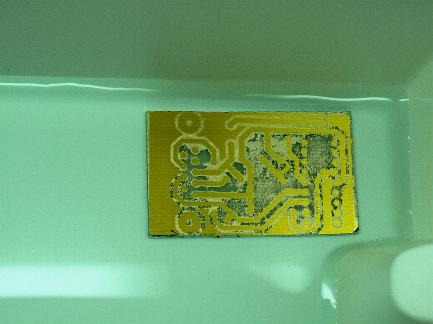 The epoxy of the PCB becomes
        visible