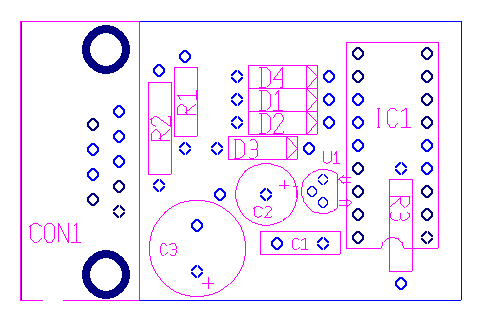 PIC16F84 component layout